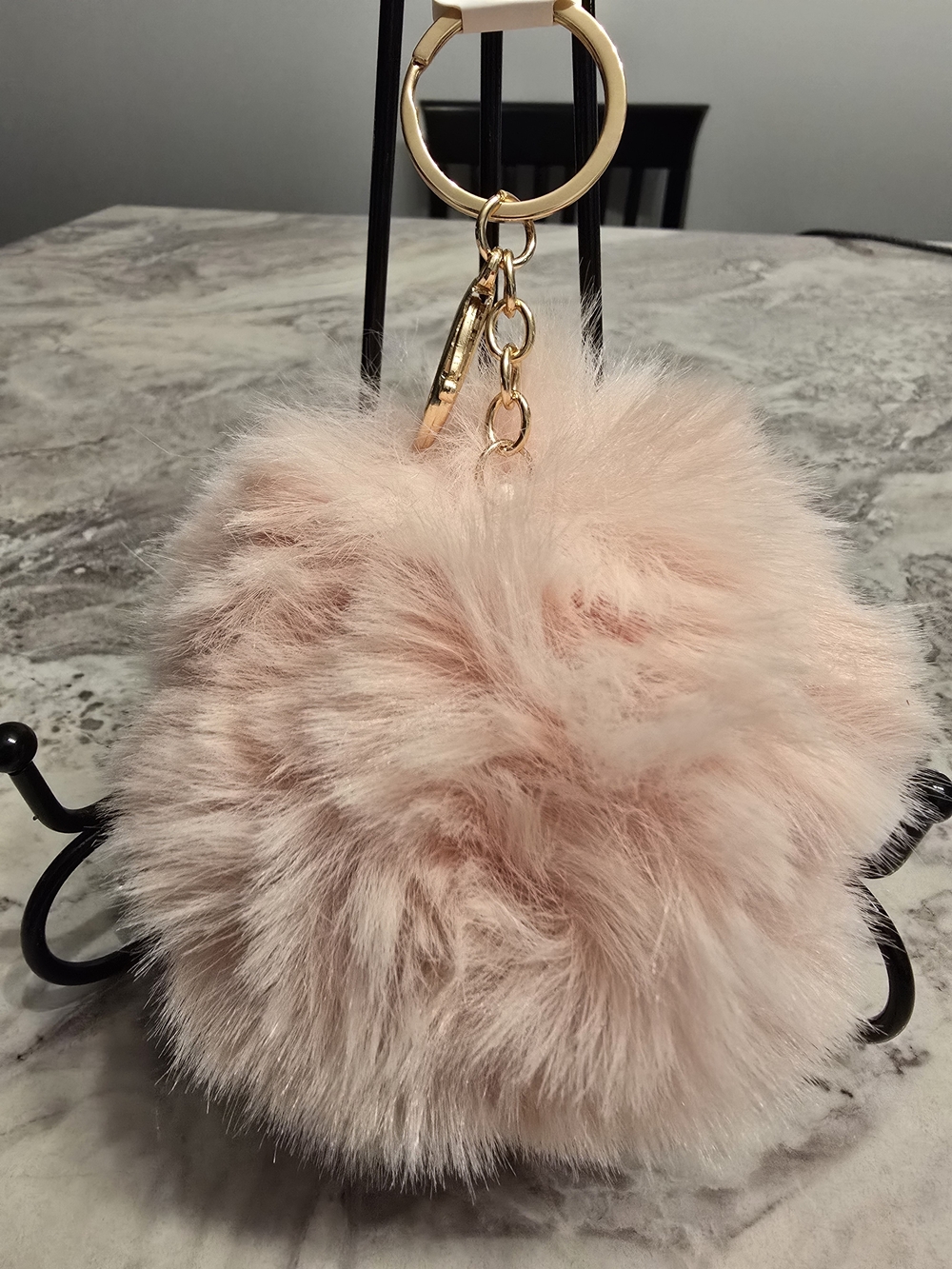 Faux Fur Pom Keychain - Choice Of 1 - Picture 6 of 6